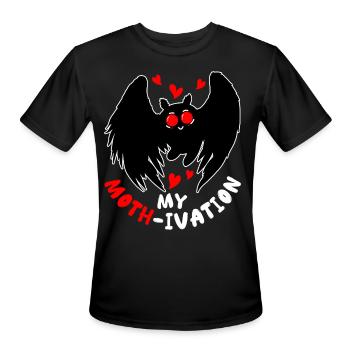 Mothman Cryptid Cryptozoology - Men's Moisture Wicking Performance T-Shirt - black - Front - Jackson (183cm)
