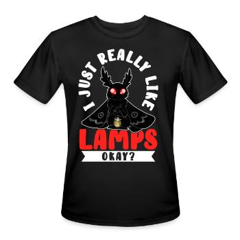 Mothman Cryptid Cryptozoology - Men's Moisture Wicking Performance T-Shirt - black - Front - Jackson (183cm)