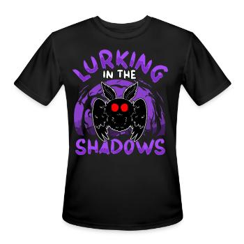 Mothman Cryptid Cryptozoology - Men's Moisture Wicking Performance T-Shirt - black - Front - Jackson (183cm)