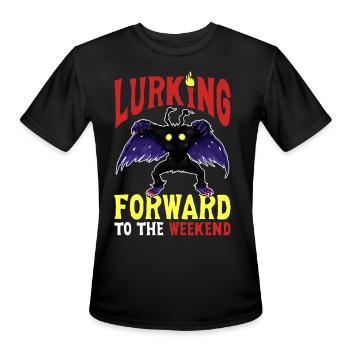 Mothman Cryptid Cryptozoology - Men's Moisture Wicking Performance T-Shirt - black - Front - Jackson (183cm)