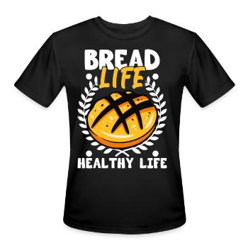 Bread Baking Bread Maker - Men's Moisture Wicking Performance T-Shirt - black - Front - Jackson (183cm)