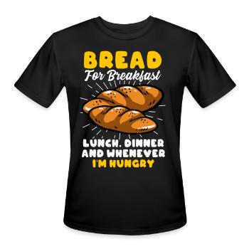 Bread Baking Bread Maker - Men's Moisture Wicking Performance T-Shirt - black - Front - Jackson (183cm)