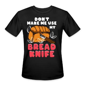 Bread Baking Bread Maker - Men's Moisture Wicking Performance T-Shirt - black - Front - Jackson (183cm)