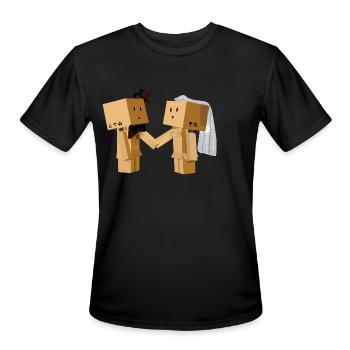 Wedding Boxes - Men's Moisture Wicking Performance T-Shirt - black - Front - Jackson (183cm)