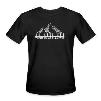 THERE IS NO PLANET B. Save the planet. - Men's Moisture Wicking Performance T-Shirt - black - Front - Jackson (183cm)