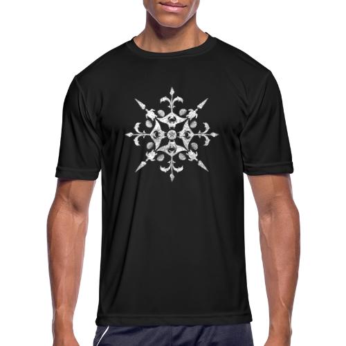 Coastal Christmas Snowflake White - Men's Moisture Wicking Performance T-Shirt