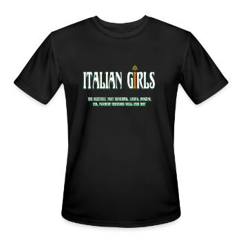 Italian - Italian - Italian Girls - Men's Moisture Wicking Performance T-Shirt - black - Front - Jackson (183cm)