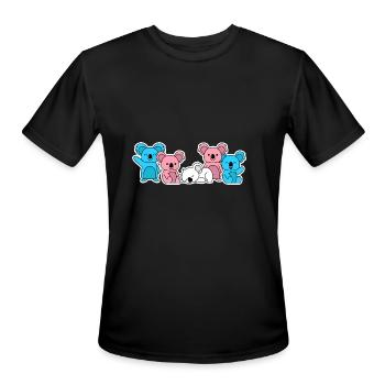 Trans Flag Koala Design for proud Trans People - Men's Moisture Wicking Performance T-Shirt - black - Front - Jackson (183cm)