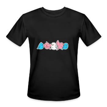 Trans Flag Bird Design for proud Trans People - Men's Moisture Wicking Performance T-Shirt - black - Front - Jackson (183cm)