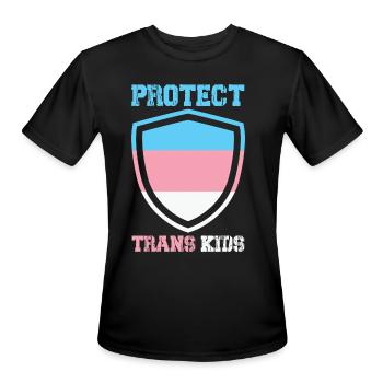Protect Trans Kids - Men's Moisture Wicking Performance T-Shirt - black - Front - Jackson (183cm)