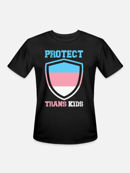 Protect Trans Kids - Men's Moisture Wicking Performance T-Shirt - black