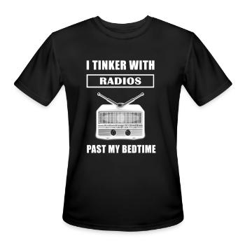 I Tinker With Radios Past My Bedtime - Men's Moisture Wicking Performance T-Shirt - black - Front - Jackson (183cm)