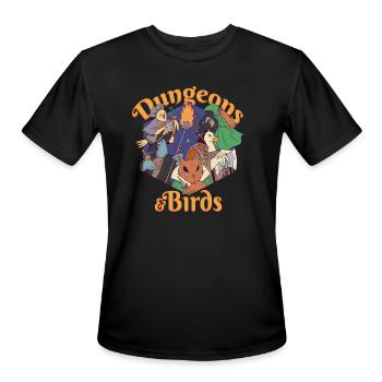 Dungeons Birds - Men's Moisture Wicking Performance T-Shirt - black - Front - Jackson (183cm)