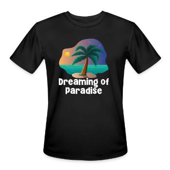 Dreaming Of Paradise - Men's Moisture Wicking Performance T-Shirt - black - Front - Jackson (183cm)