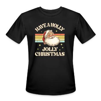 Have A Holly Jolly Christmas - Men's Moisture Wicking Performance T-Shirt - black - Front - Jackson (183cm)