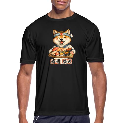 Funny Shiba Inu Sushi Kawaii Dog Tee - Men's Moisture Wicking Performance T-Shirt