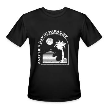 Another Day in Paradise - Men's Moisture Wicking Performance T-Shirt - black - Front - Jackson (183cm)