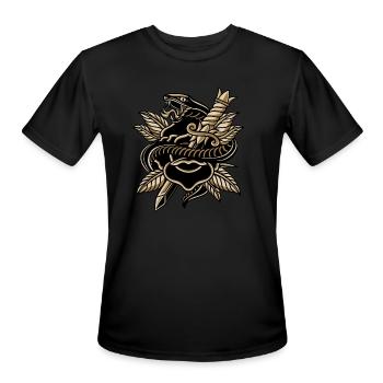 Snake and Sword - Men's Moisture Wicking Performance T-Shirt - black - Front - Jackson (183cm)