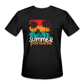 Summer Paradise - Men's Moisture Wicking Performance T-Shirt - black - Front - Jackson (183cm)