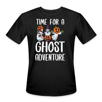 Ghost Hunting Ghost - Men's Moisture Wicking Performance T-Shirt - black - Front - Jackson (183cm)