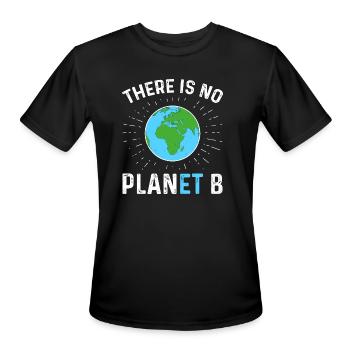 There Is No Planet B - Men's Moisture Wicking Performance T-Shirt - black - Front - Jackson (183cm)