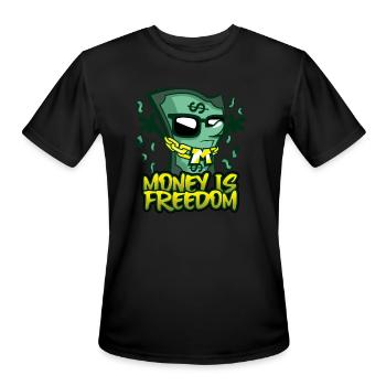Freedom Dollar - Men's Moisture Wicking Performance T-Shirt - black - Front - Jackson (183cm)