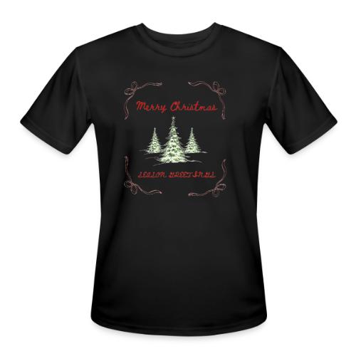 Beautiful Green Christmas Tree Graphic - Men's Moisture Wicking Performance T-Shirt