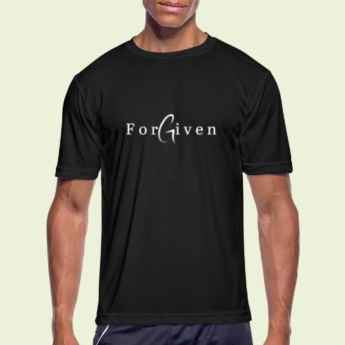 Forgiven In White Letters - Men's Moisture Wicking Performance T-Shirt