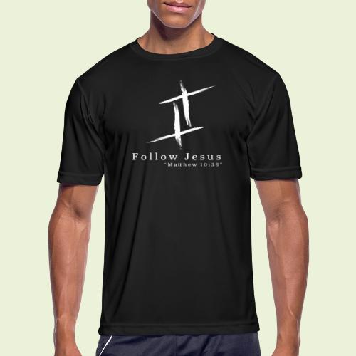Follow Jesus (White Letters) - Men's Moisture Wicking Performance T-Shirt