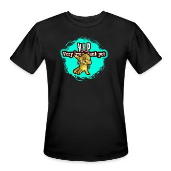 Dabbing Dog Vip Very Important Pet - Men's Moisture Wicking Performance T-Shirt - black - Front - Jackson (183cm)