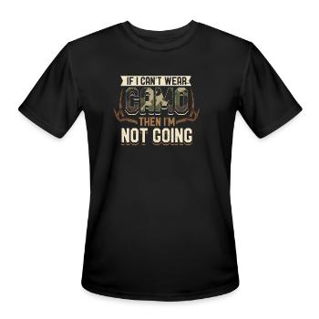 Hunting Camo Hunter Deer Elk Stag Hunt Outdoor - Men's Moisture Wicking Performance T-Shirt - black - Front - Jackson (183cm)