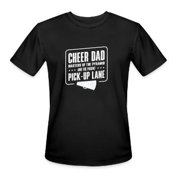 Cheerleader Proud Cheer Dad Cheerleading Beer - Men's Moisture Wicking Performance T-Shirt - black - Front - Jackson (183cm)