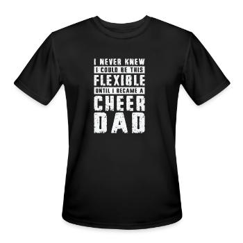 Cheerleader Proud Cheer Dad Cheerleading Beer - Men's Moisture Wicking Performance T-Shirt - black - Front - Jackson (183cm)