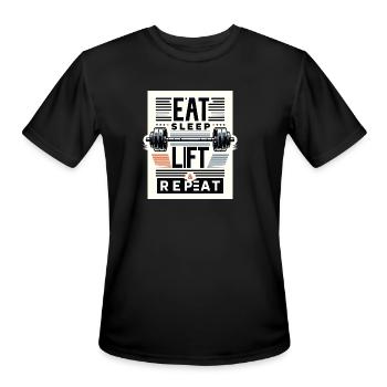 Gym Mantra Bold - Men's Moisture Wicking Performance T-Shirt - black - Front - Jackson (183cm)