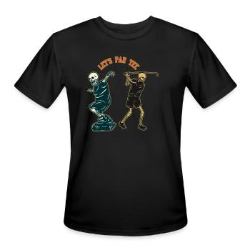 T-shirt Softstyle unisexe patineur squelette - Men's Moisture Wicking Performance T-Shirt - black - Front - Jackson (183cm)