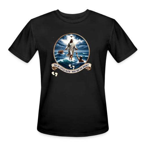 Walking On Water Faith T Shirt, Christian Miracle - Men's Moisture Wicking Performance T-Shirt