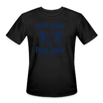 Run Away - Men's Moisture Wicking Performance T-Shirt - black - Front - Jackson (183cm)