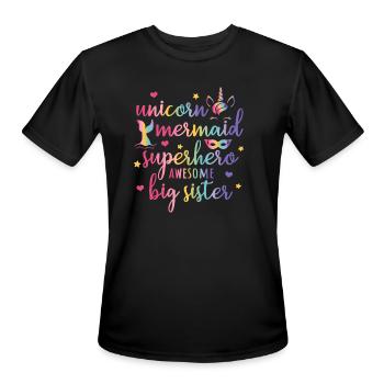 Big Sister Awesome Big Sister - Men's Moisture Wicking Performance T-Shirt - black - Front - Jackson (183cm)