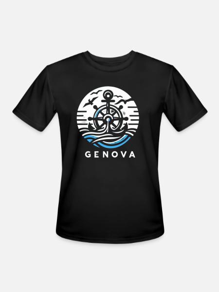 Genova - Men's Moisture Wicking Performance T-Shirt - black