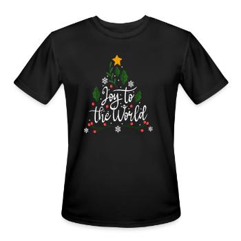 Joy to the world - Men's Moisture Wicking Performance T-Shirt - black - Front - Jackson (183cm)