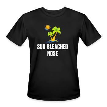 Sunbleached Nose Sunbathing Summertime Sun-kissed - Men's Moisture Wicking Performance T-Shirt - black - Front - Jackson (183cm)