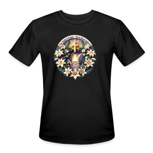 Easter The Tomb Is Empty T Shirt, Christian Gift - Men's Moisture Wicking Performance T-Shirt