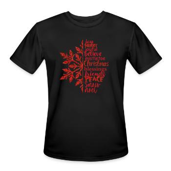 Christmas-Joy - Men's Moisture Wicking Performance T-Shirt - black - Front - Jackson (183cm)