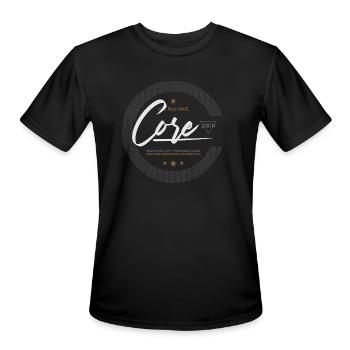 CORE TYPOGRAPHY - Men's Moisture Wicking Performance T-Shirt - black - Front - Jackson (183cm)
