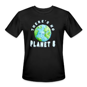 There Is No Planet B - Men's Moisture Wicking Performance T-Shirt - black - Front - Jackson (183cm)