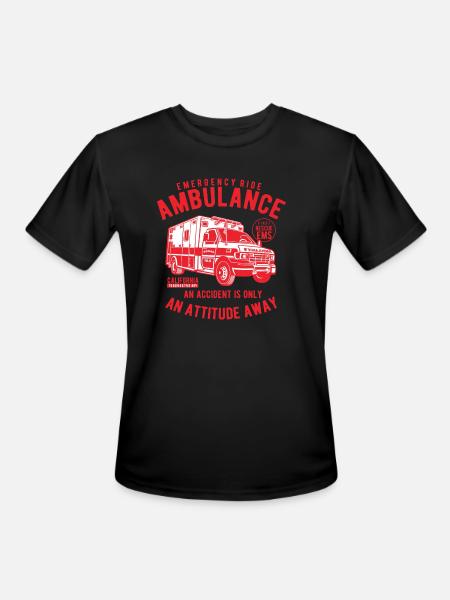 Ambulance Emergency Ride - Men's Moisture Wicking Performance T-Shirt - black