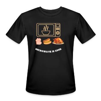 Microwave Fast fresh and flavorful meals at your - Men's Moisture Wicking Performance T-Shirt - black - Front - Jackson (183cm)