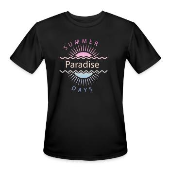 Summer paradise days - Men's Moisture Wicking Performance T-Shirt - black - Front - Jackson (183cm)