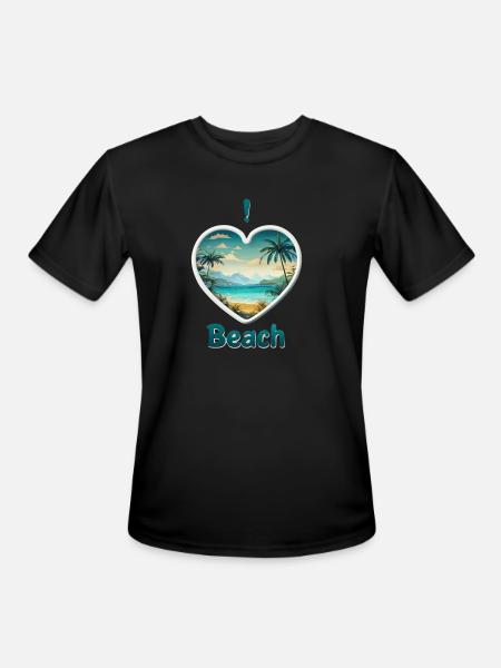 Tropical Serenity - Men's Moisture Wicking Performance T-Shirt - black