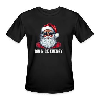 Big Nick Energy Santa - Men's Moisture Wicking Performance T-Shirt - black - Front - Jackson (183cm)